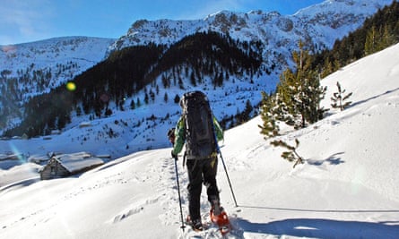 Snowshoeing in Kosovo with Butterfly Outdoor Adventure.