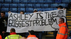 Newcastle fans protest against Mike Ashley’s ownership.