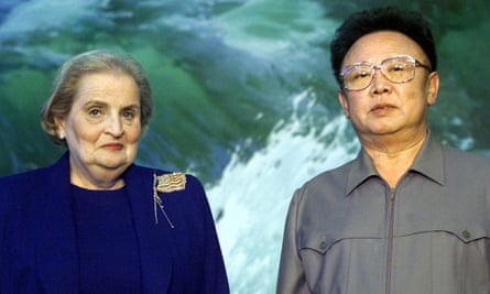 North Korean leader Kim Jong Il, and secretary of state Madeleine Albright meet in Pyongyang in 2000, during a period of “thaw” between the countries.