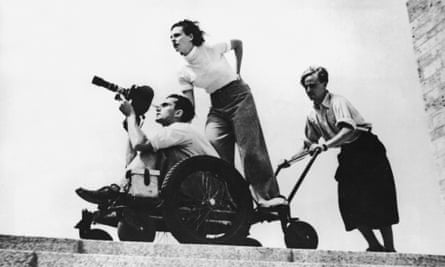 German filmmaker Leni Riefenstahl at the 1936 Berlin Olympics.
