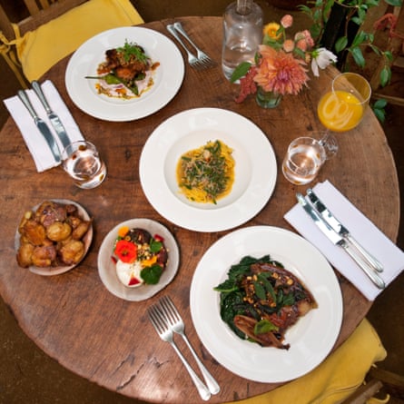 Lunch dishes from Petersham Nurseries