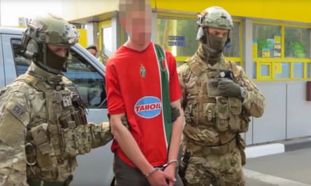 An SBU video showed the moment of arrest on the border with Poland.