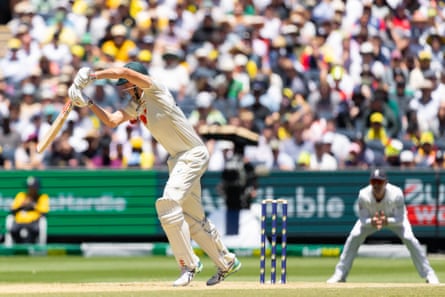 Australia allrounder Cameron Green is caught during day two of the fourth Ashes Test against England