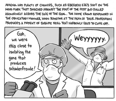 David Squires on … a clash of titans as Arsenal and Manchester City tear it up, panel 3