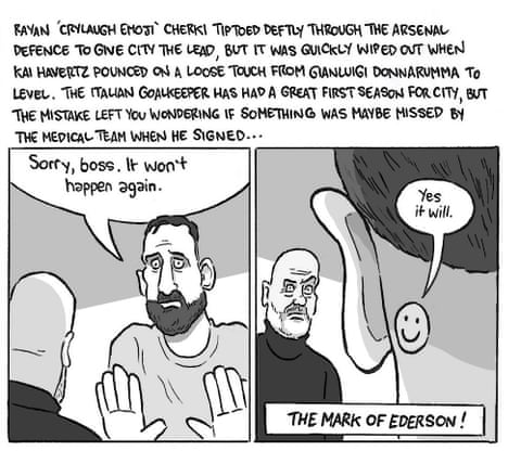 David Squires on … a clash of titans as Arsenal and Manchester City tear it up, panel 2