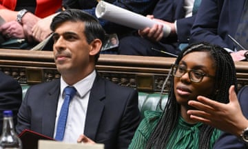Rishi Sunak and Kemi Badenoch pictured together during prime minister’s questions last year.