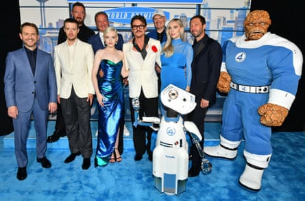 Ineson, back left, with his Fantastic Four castmates.