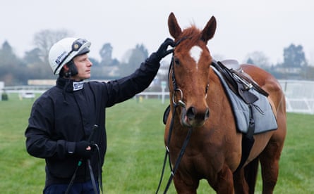 Paul Townend with Champion Hurdle favourite State Man on the gallops on Monday