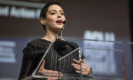 Rose McGowan speaks at the Women’s Convention in Detroit