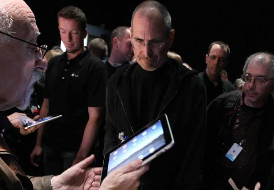 Former Apple CEO Steve Jobs at the launch of the iPad in 2010.