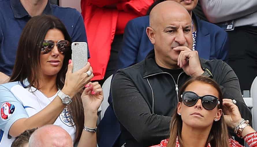 Rebekah Vardy sitting behind Coleen Rooney at a 2016 Euros match.