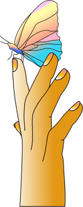 hand with butterfly