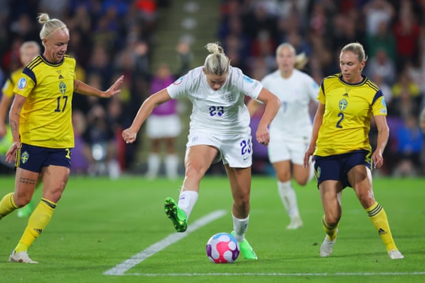 Alessia Russo performs a backheel in the women’s Euros