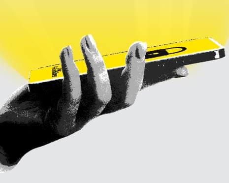 A phone in a hand.