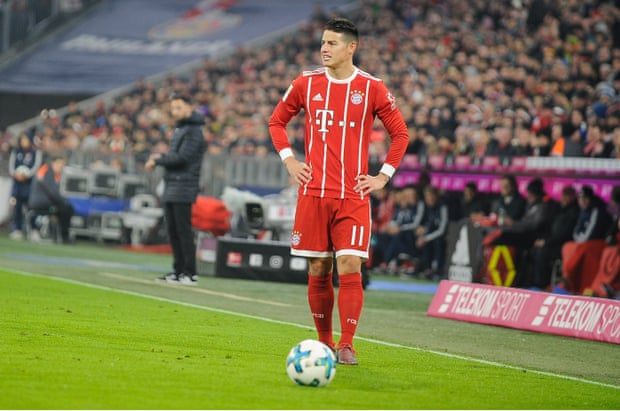 James Rodriguez in action for Bayern Munich