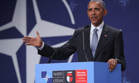 Barack Obama in Warsaw after the Nato summit