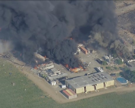 Seven people missing after blast at fireworks warehouse in California