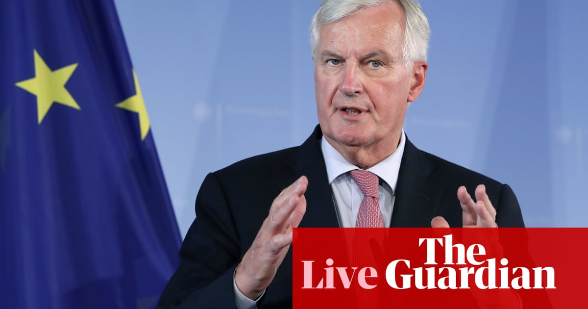 Pound boosted by Barnier's Brexit hint - business live
