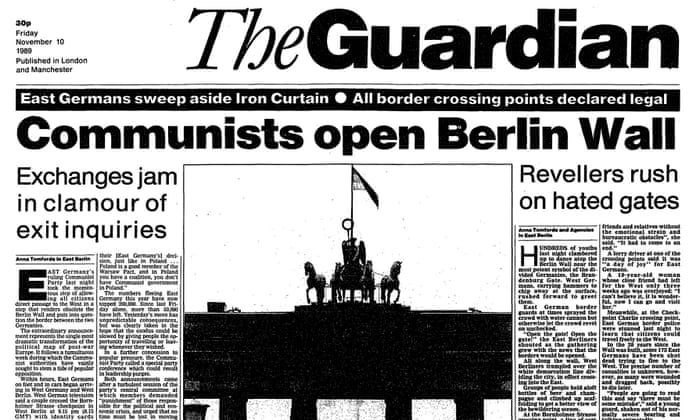 The Fall Of The Berlin Wall Archive November 1989 Berlin Wall The Guardian