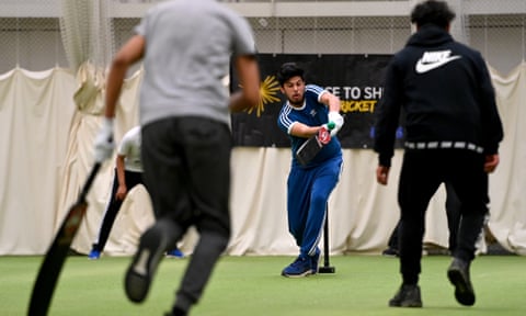 Aggressive stroke play is one hallmark of the Ramadan Cricket League in Edgbaston, Birmingham.