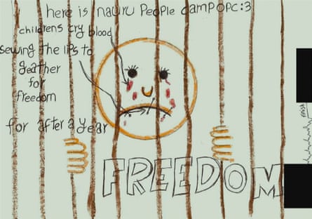A detained child’s drawing from Nauru