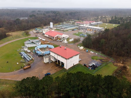 The OB Curtis Water Treatment Plant remains active near Jackson, Mississippi on March 2, 2021.
