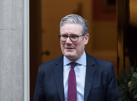 Prime minister Keir Starmer steps out from 10 Downing Street to welcome prime minister of Belgium Bart De Wever ahead of their meeting in London, United Kingdom on December 12, 2025.