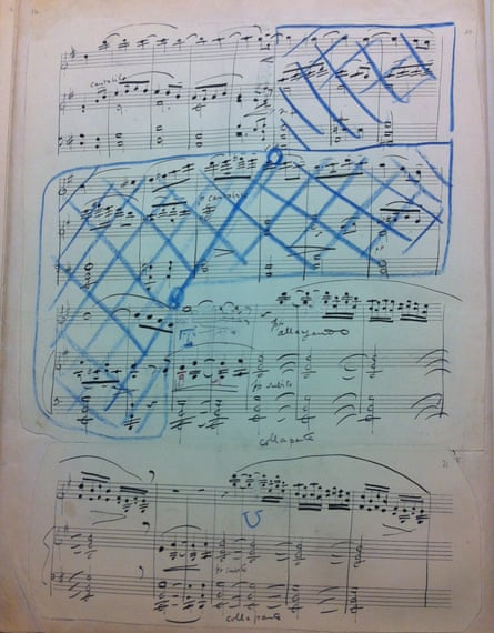 A page of the score for Vaughan Williams’ Lark Ascending part of the collection of the British Library