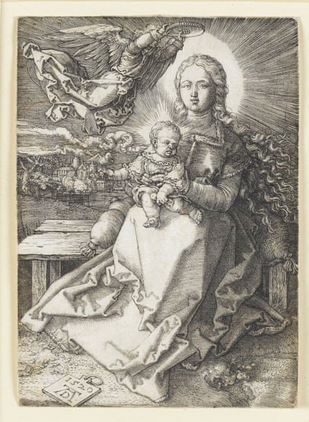 Maria, Crowned by an Angel by German artist Albrecht Dürer