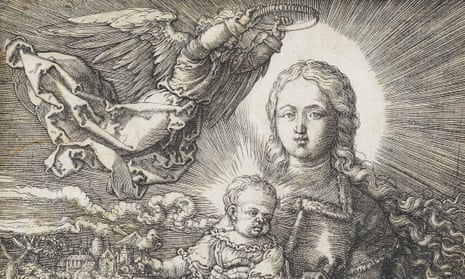 Detail from Maria Crowned by an Angel by Albrecht Dürer.