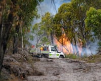 Flames flared up near Gellibrand in Victoria this week as Australia’s south-east sweated through extreme heat