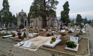 A plot reserved for Covid victims in Bergamo’s main cemetery.