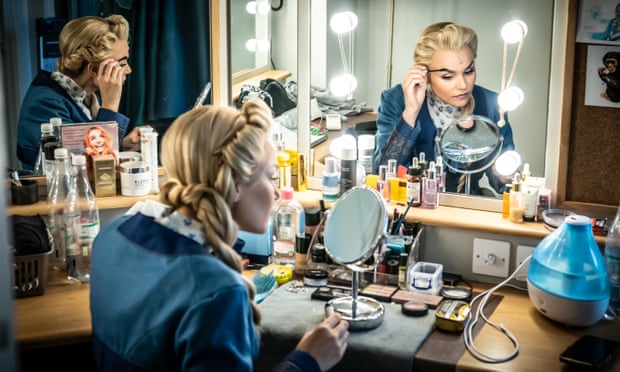 The chilly by no means bothered them anyway: how Frozen made musical magic | Theatre 1 Samantha Barks as Elsa backstage.