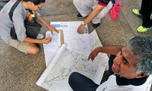 Lim develops the map with volunteers, including members of the Urban Transportation department at Kuala Lumpur City Council.