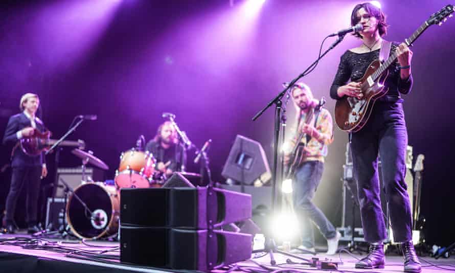 'We had to try to transform our relationship, let it die and be reborn'... Big Thief performing in Dorset, England in 2018.