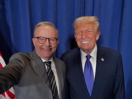 Anthony Albanese on Instagram in September 2025: “Good to chat with President Donald Trump at US welcome reception for world leaders attending United Nations General Assembly hosted by @potus and @flotus”.