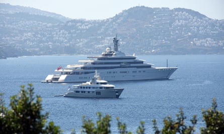 Roman Abramovich’s yacht Eclipse anchored of Turkey in 2020.