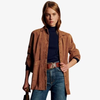 Sézane camel suede jacket.