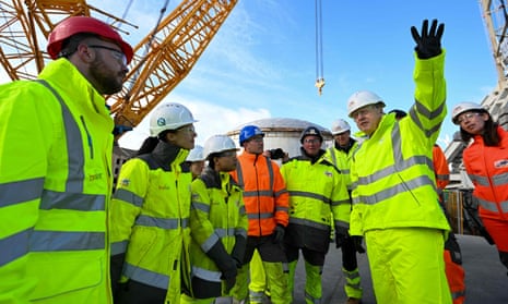 Boris Johnson meeting apprentices at Hinkley Point C nuclear power plant in Bridgwater in April.