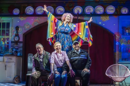 Colourful mind … Maureen Lipman, with (l to r) John Middleton as Ronen, Elizabeth Bower as Anna and Bailey Patrick as Officer Rogers, in Allegra.