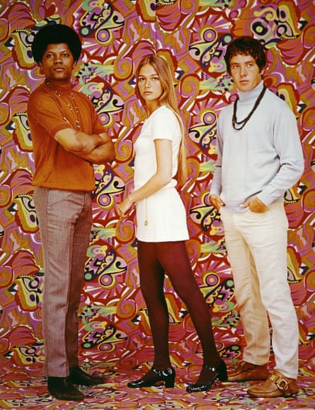 In The Mod Squad with, left, Clarence Williams III and Michael Cole.