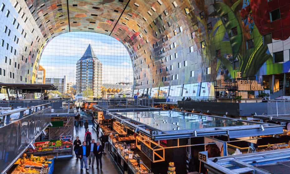 Not just anywhere … the Markthal in Rotterdam.