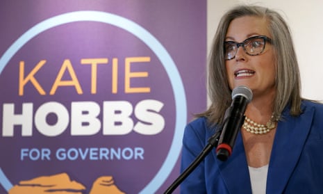 Arizona’s secretary of state, Katie Hobbs, who was elected its next governor, sued county officials.