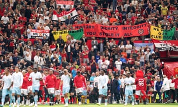 Fan protests against the Glazer family are a regular sight at Old Trafford