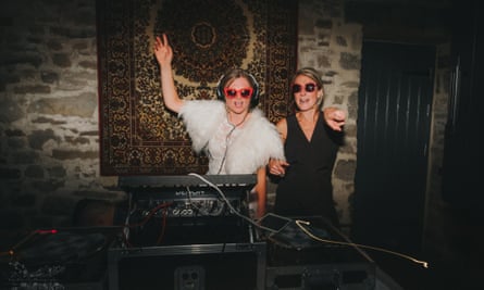 The friends DJ at Helen’s wedding in 2017.