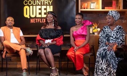 Producer and three actors in Kenya’s first Netflix series Country Queen.