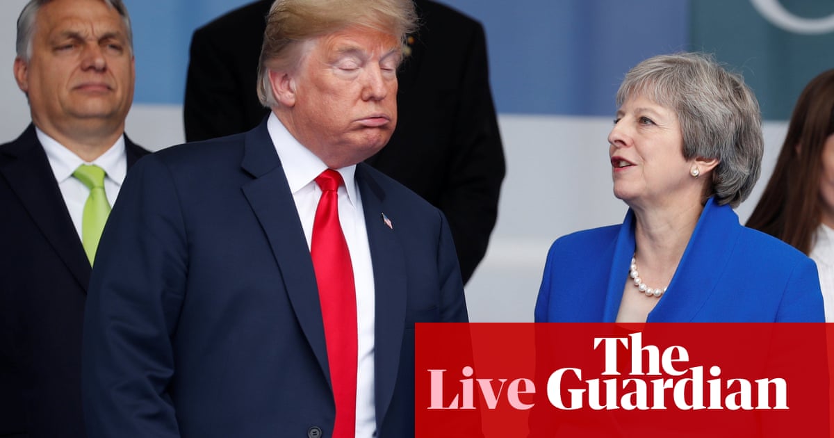 Nato summit opens amid Trump-Merkel spat – live | Politics | The Guardian