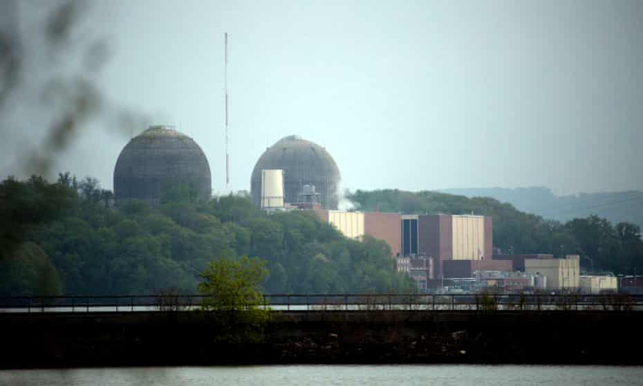This Saturday, May 9, 2015 photo shows the Indian Point Energy Center in Buchanan, N.Y. after a company spokesperson said a transformer failed and caused a fire at the Unit 3 nuclear power plant. The fire was extinguished and the unit shut down automatically according to the company. (Ricky Flores/The Journal News via AP)