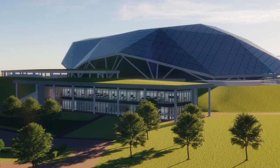 An artist's impression of Rolls-Royce mini nuclear reactor plant.