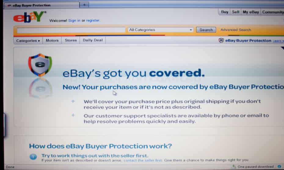 Getting you covered: but it’s a no from eBay, Paypal or Royal Mail?